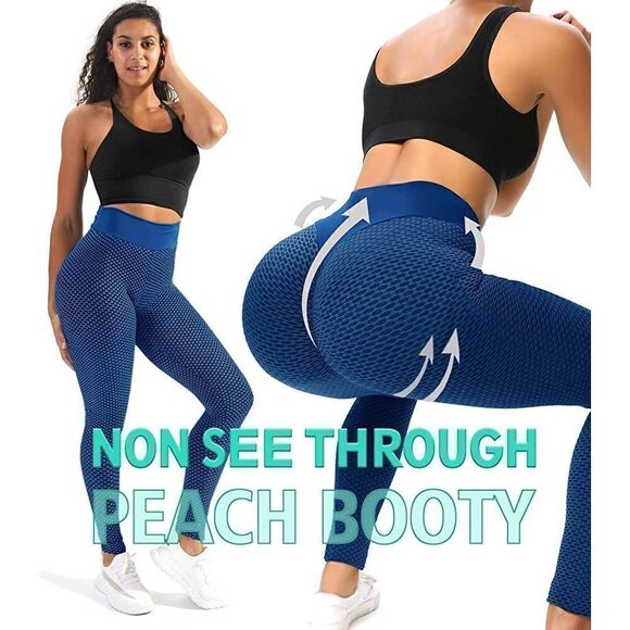 Womens Tiktok Butt Lifting Workout Leggings High Waisted Booty Leggings … - Picture 8 of 9